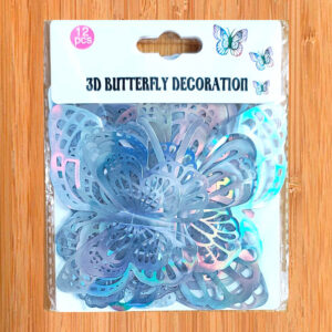 Mariposas decorativas plásticas 3D x 12 unidades