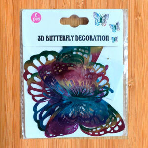 Mariposas decorativas plásticas 3D x 6 unidades